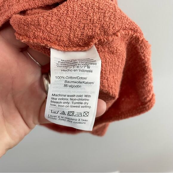 Madewell | Women’s Texture & Thread Tiered-Sleeve Top Layers Rusty Orange Fall S - Picture 7 of 11